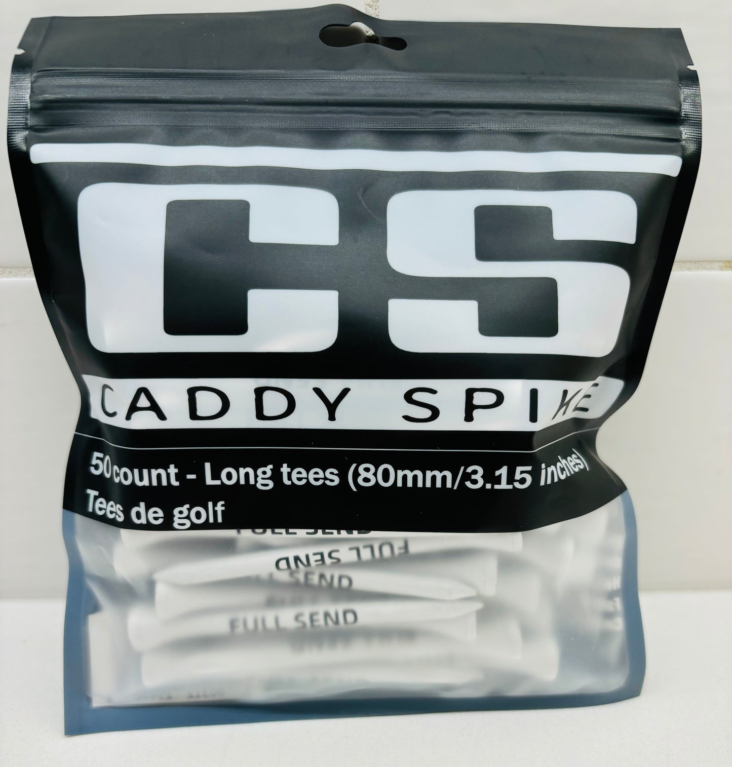 “Full Send” Golf Tees by Caddy Spike
